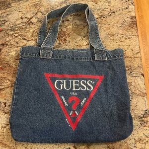 Vintage 1994 Guess USA Denim Tote Bag